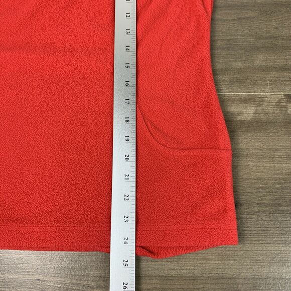 Lands' End Womens 1/4 Zip Fleece Jacket Size Small Red Long Sleeve No Pockets - Picture 4 of 8